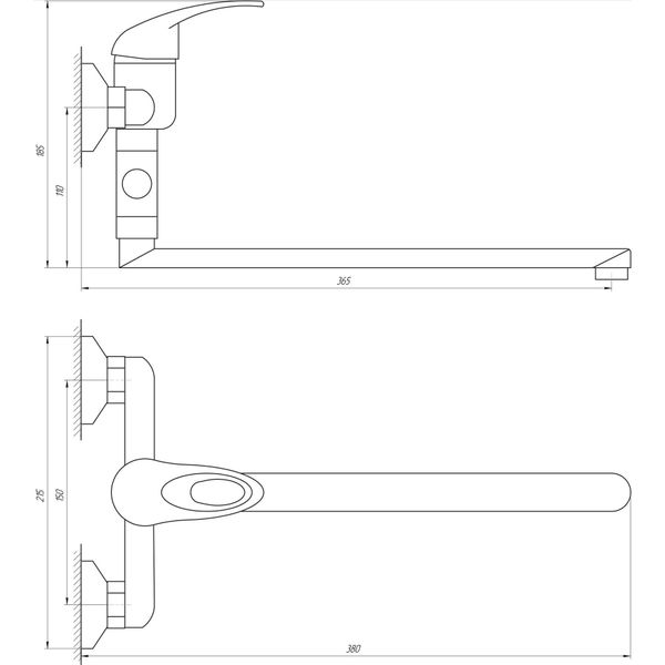 Змішувач для ванни Globus Lux Sena GLS-108 000001258 фото