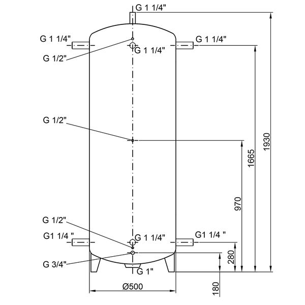 Теплоакумулятор Thermo Alliance TA-ТАМ-00 300 без ізоляції SD00047696 фото