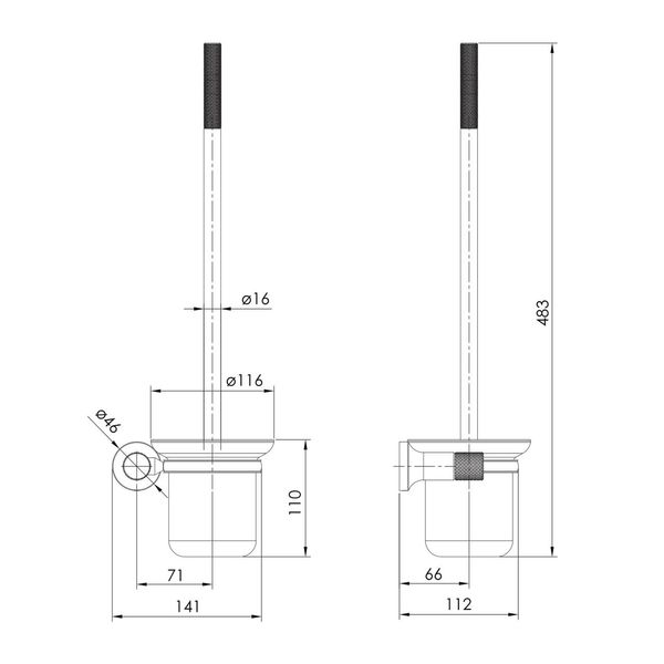 Щітка для унітазу Imprese Brenta нікель ZMK081906260 071206 фото