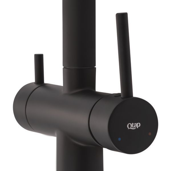 Змішувач для кухні Qtap Kuchyne 92102UB з підключенням питної води Black SD00042128 фото