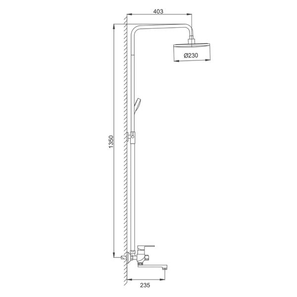 Душова система Frap F2441 білий/хром F2441 фото