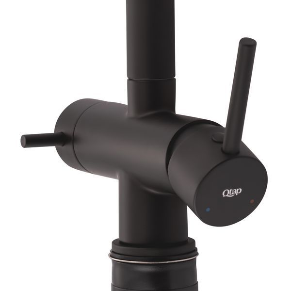 Змішувач для кухні Qtap Kuchyne 92102UB з підключенням питної води Black SD00042128 фото