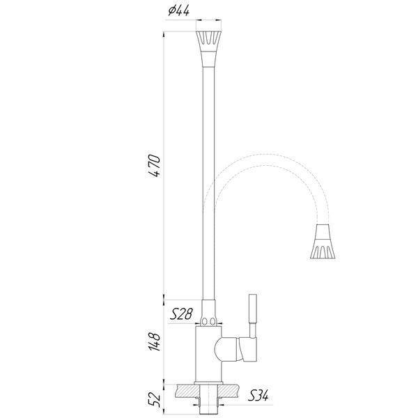 Смеситель для кухни Globus Lux Lazer GLLR-0203SA-K15 000025204 фото