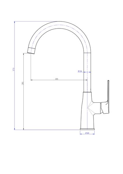 Змішувач для кухні Perla Jack хром PBZ6302 PBZ6302 фото