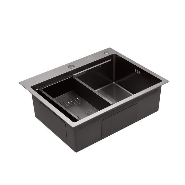 Кухонная мойка Kroner KRP Schwarze - 6350HM PVD CV031453 фото