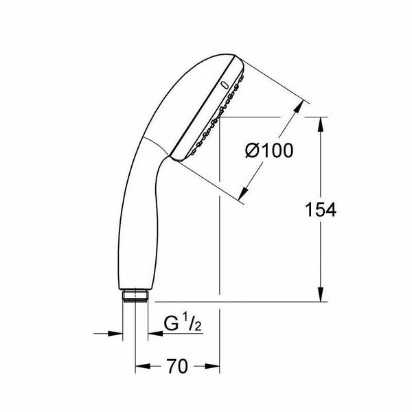 Ручний душ Grohe New Tempesta 100 27852001 1 режим 27852001 фото