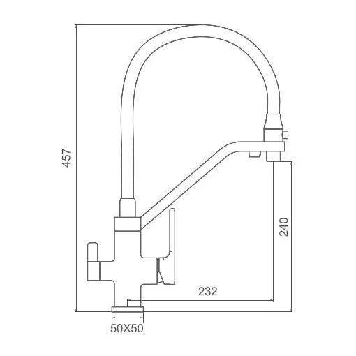 Смеситель для кухни с фильтром Gappo G4317-8 с гибким изливом белый G4317-8 фото