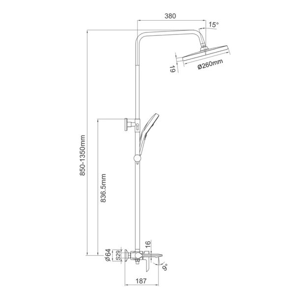 Душевая система Gappo G2403-8 белый/хром G2403-8 фото